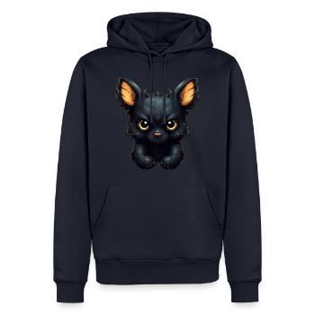 Super cute Dog retro style - Men’s Premium Organic Hoodie - navy - Front - Nico (187cm)