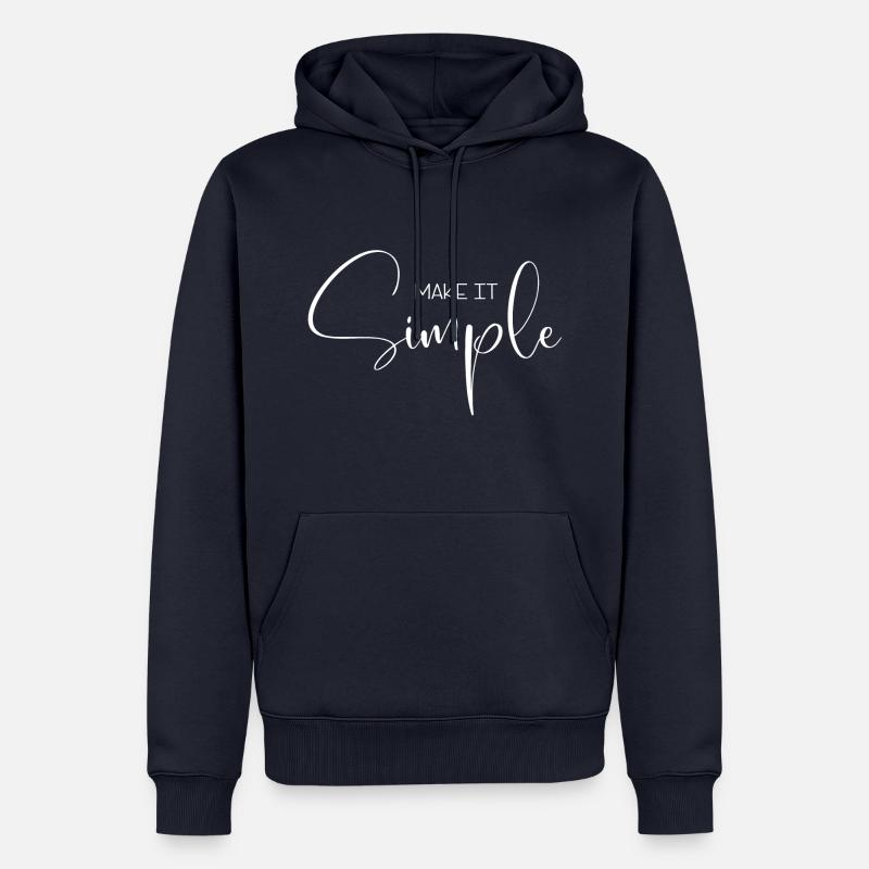 Make it Simple - Männer Premium Bio Hoodie - Navy