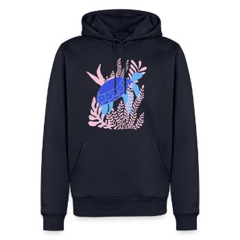 Underwater: turtle - Men’s Premium Organic Hoodie - navy - Front - Nico (187cm)