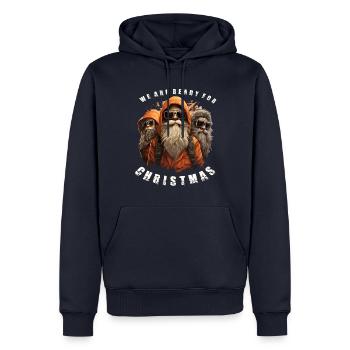 we are ready for christmas - Männer Premium Bio Hoodie - Navy - Vorne - Nico (187cm)