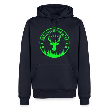 ABITUR 2025 - ABSCHLUSSKLASSE - AK 25 - ABSCHLUSS - Männer Premium Bio Hoodie - Navy - Vorne - Nico (187cm)