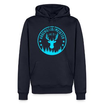 ABITUR 2025 - ABSCHLUSSKLASSE - AK 25 - ABSCHLUSS - Männer Premium Bio Hoodie - Navy - Vorne - Nico (187cm)
