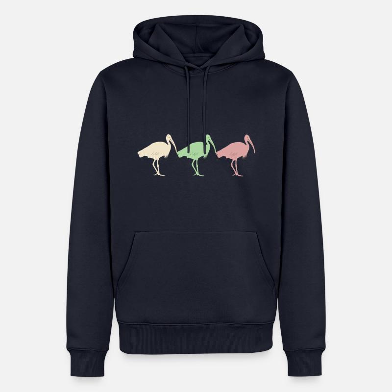 3 bacs poulet - Sweat à capuche Premium bio Homme - bleu marine