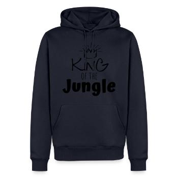 King of the Jungle ! - Sweat à capuche Premium bio Homme - bleu marine - Devant - Nico (187cm)