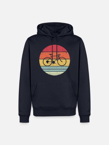 Vintage Fahrrad Design Fahrradfahrer Geschenkidee - Männer Premium Bio Hoodie - Navy