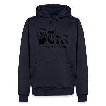 L’île natale du cœur Föhr - Sweat à capuche Premium bio Homme - bleu marine - Devant - Nico (187cm)
