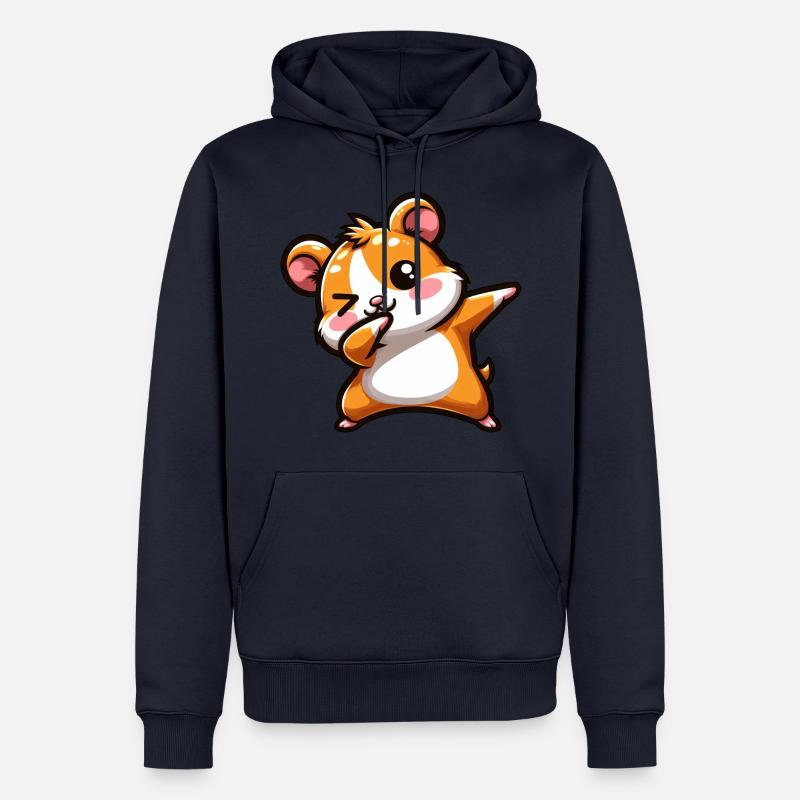 Hamster Dab Cochon d’Inde Cool Dabbing - Sweat à capuche Premium bio Homme - bleu marine