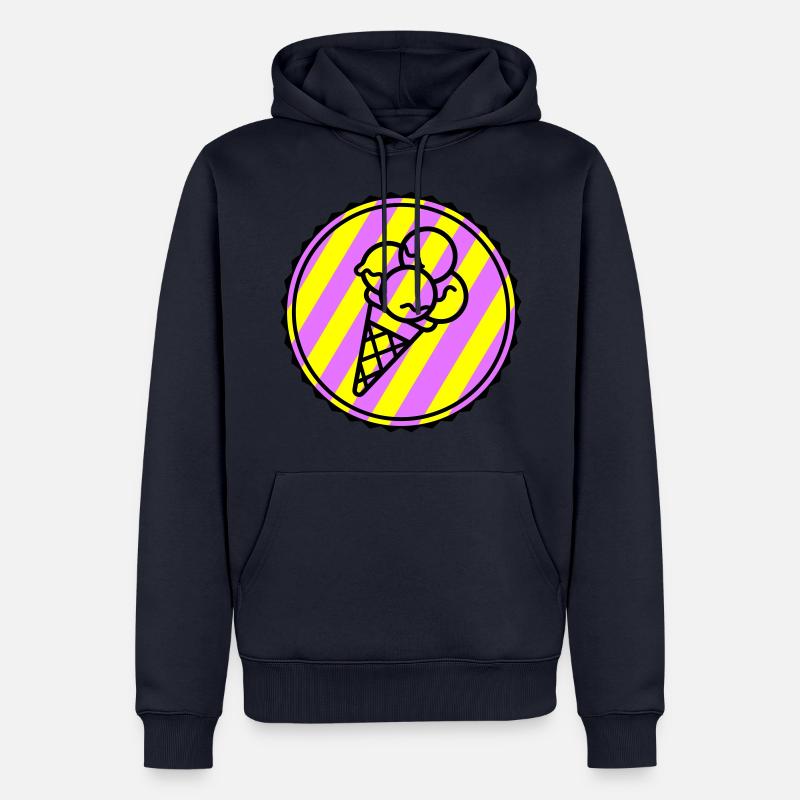Eicreme Eis Icon - Männer Premium Bio Hoodie - Navy