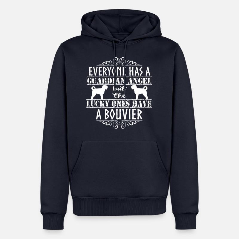 Bouvier Anges 4 - Sweat à capuche Premium bio Homme - bleu marine