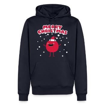 Funny Santa Claus - Merry Christmas - Men’s Premium Organic Hoodie - navy - Front - Nico (187cm)