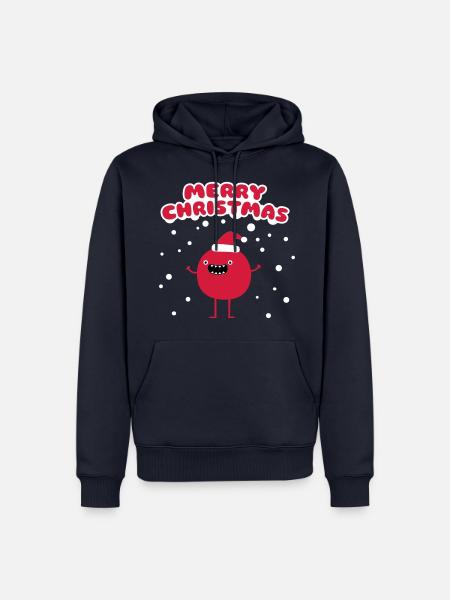 Funny Santa Claus - Merry Christmas - Men’s Premium Organic Hoodie - navy