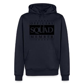Squad member - Sweat à capuche Premium bio Homme - bleu marine - Devant - Nico (187cm)