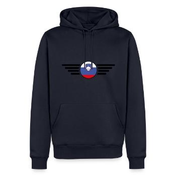 Slowenien Stil Design T-Shirt - Männer Premium Bio Hoodie - Navy - Vorne - Nico (187cm)
