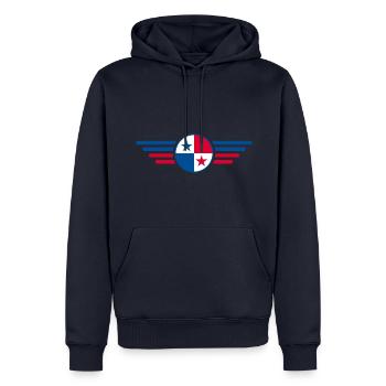 J’aime le Panama, T-shirt design de style élégance - Sweat à capuche Premium bio Homme - bleu marine - Devant - Nico (187cm)