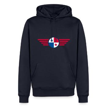 J’aime le Panama, T-shirt design de style élégance - Sweat à capuche Premium bio Homme - bleu marine - Devant - Nico (187cm)
