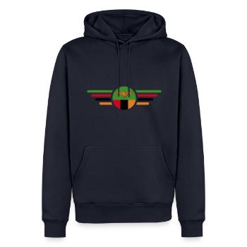 Ich liebe Sambia, Eleganz Stil Design T-Shirt - Männer Premium Bio Hoodie - Navy - Vorne - Nico (187cm)