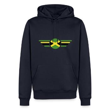 J’aime la Jamaïque, Style Design T-Shirt - Sweat à capuche Premium bio Homme - bleu marine - Devant - Nico (187cm)