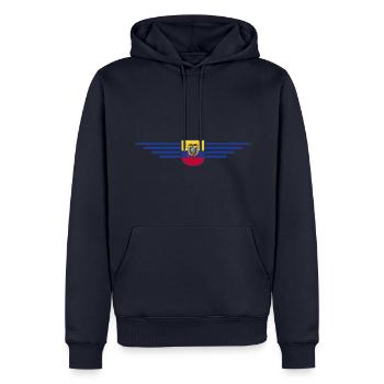 Ecuador Fans T-Shirt Design - Männer Premium Bio Hoodie - Navy - Vorne - Nico (187cm)