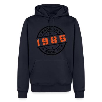 Geburtsjahr Geburtstag Born In - Made in 1985 - Männer Premium Bio Hoodie - Navy - Vorne - Nico (187cm)