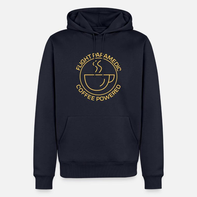 Flight Paramedic Coffee powered Luftrettung - Männer Premium Bio Hoodie - Navy