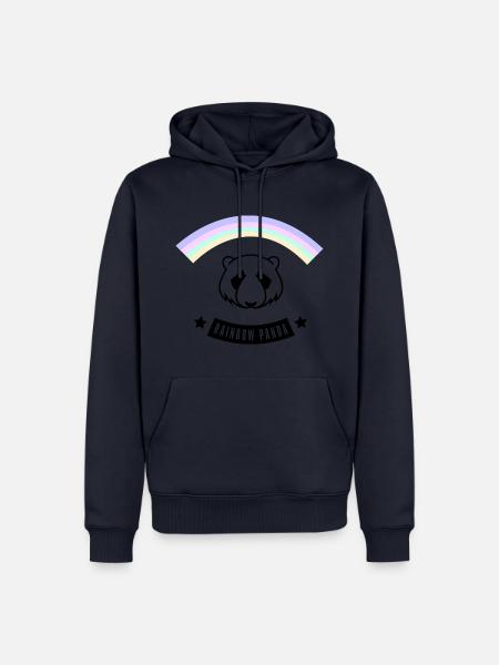 Rainbow Panda - Männer Premium Bio Hoodie - Navy