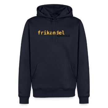 Frikandel speciaal - Sweat à capuche Premium bio Homme - bleu marine - Devant - Nico (187cm)
