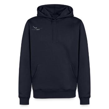 Planeur Planeur Planeur Pilote - Sweat à capuche Premium bio Homme - bleu marine - Devant - Nico (187cm)