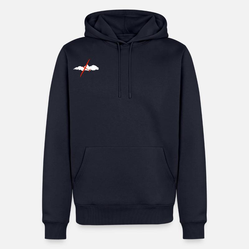 87 Planeur Planeur Pilote - Sweat à capuche Premium bio Homme - bleu marine