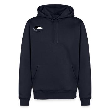 Planeur Planeur Planeur Planeur Pilote - Sweat à capuche Premium bio Homme - bleu marine - Devant - Nico (187cm)
