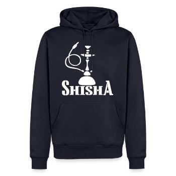 shisha - Sweat à capuche Premium bio Homme - bleu marine - Devant - Nico (187cm)