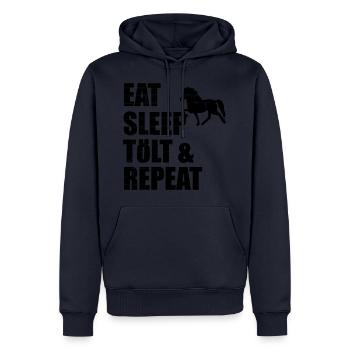 Icelandic Horse: Islandpferd Pferd Pony Merch - Männer Premium Bio Hoodie - Navy - Vorne - Nico (187cm)