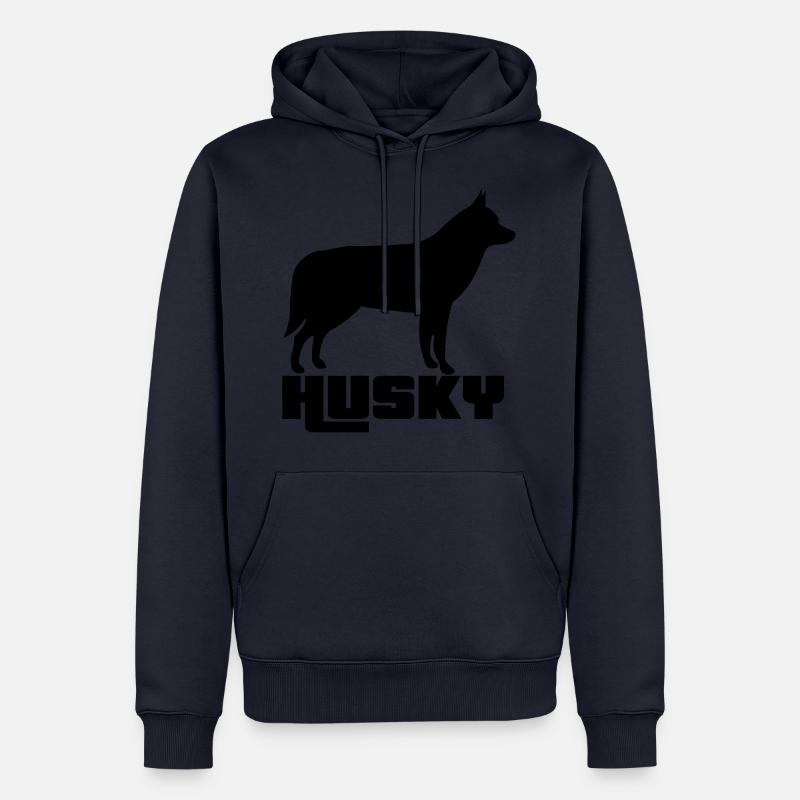 HUSKY 1 - Sweat à capuche Premium bio Homme - bleu marine