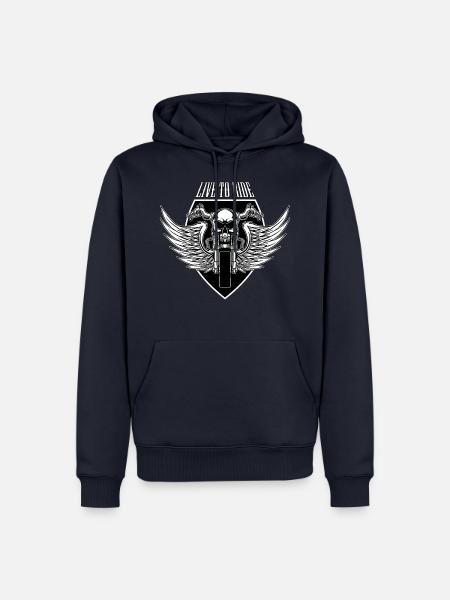 MOTO MOTO ROCKER MOTO MOTO - Sweat à capuche Premium bio Homme - bleu marine