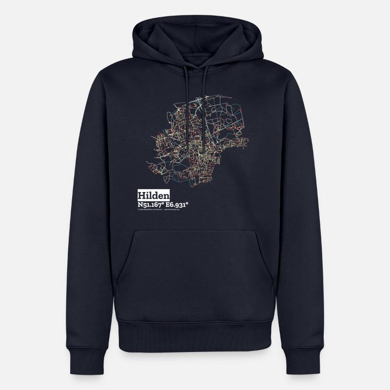 Hilden Basic Pastels - Männer Premium Bio Hoodie - Navy