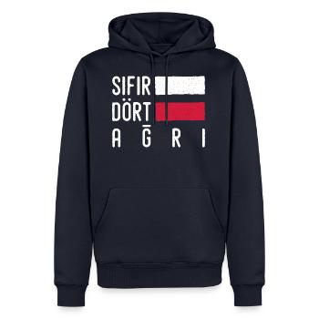 Agri 04 Türkei Turkiye Geschenk Urlaub Türk TR - Männer Premium Bio Hoodie - Navy - Vorne - Nico (187cm)
