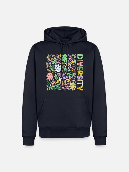 Blumenvielfalt - Männer Premium Bio Hoodie - Navy