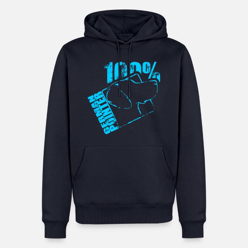 GERMAN POINTER 100 - Männer Premium Bio Hoodie - Navy