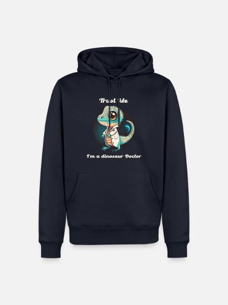 Glauben Sie mir, ich bin ein Dinosaurier-Arzt, lustiger Arzt. - Männer Premium Bio Hoodie - Navy