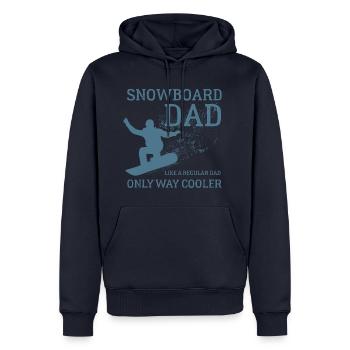 Snowboard Dad, Halfpipe, Wintersport, Skiurlaub - Männer Premium Bio Hoodie - Navy - Vorne - Nico (187cm)