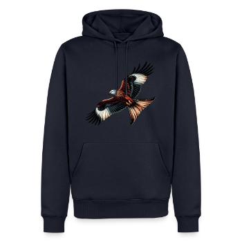 Red Kite Bird of Prey Milvus Milvus - Men’s Premium Organic Hoodie - navy - Front - Nico (187cm)