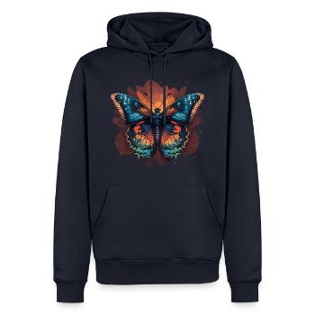 Zierlicher Schmetterling - Männer Premium Bio Hoodie - Navy - Vorne - Nico (187cm)