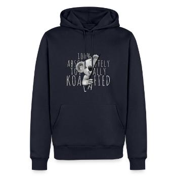 100% Absolutely Totally Koalafied Lässiger Koala - Männer Premium Bio Hoodie - Navy - Vorne - Nico (187cm)