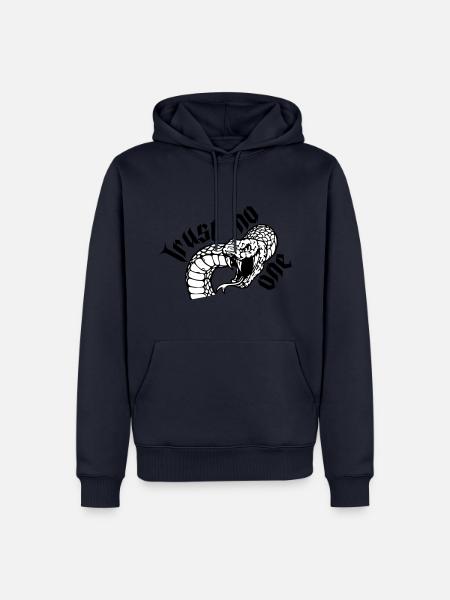 Trust no one - Männer Premium Bio Hoodie - Navy