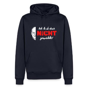 ANTI SCHOLZ T-SHIRT GEGEN OLAF SCHOLZ ANTI SPD CDU - Männer Premium Bio Hoodie - Navy - Vorne - Nico (187cm)