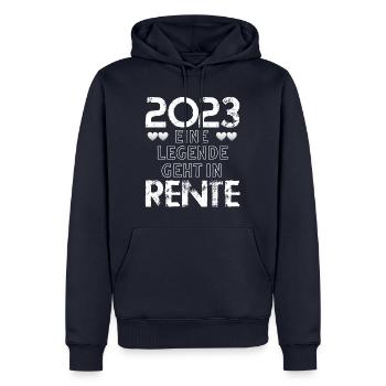 2023 eine Legende geht in Rente - Männer Premium Bio Hoodie - Navy - Vorne - Nico (187cm)