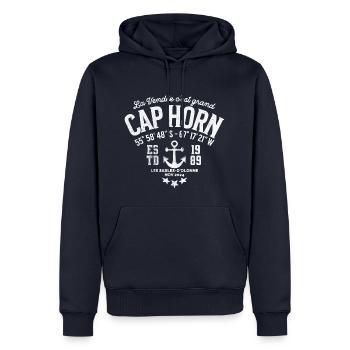 Worldtour-Regatta-Coul - Männer Premium Bio Hoodie - Navy - Vorne - Nico (187cm)