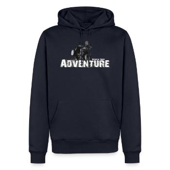 AfriqueTwin Adventure - Sweat à capuche Premium bio Homme - bleu marine - Devant - Nico (187cm)
