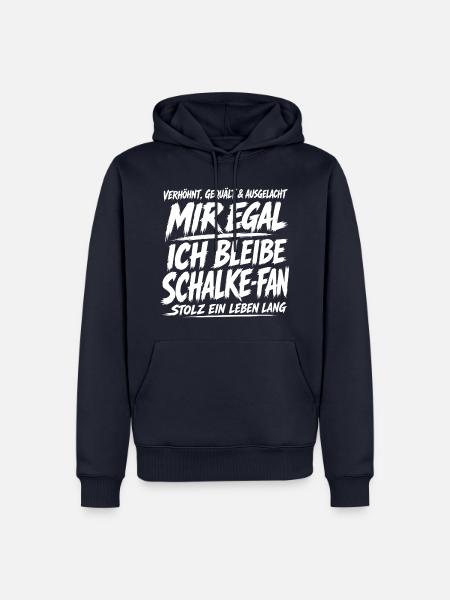 Geschenk Schalke Fan Ich bleibe Schalke Fan - Männer Premium Bio Hoodie - Navy