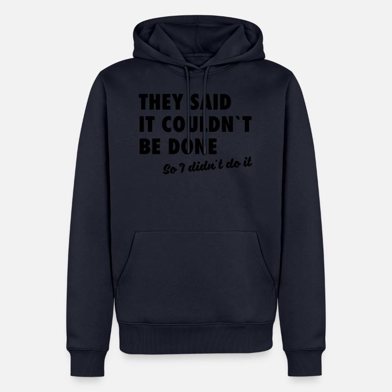 I didn´t do it - Männer Premium Bio Hoodie - Navy