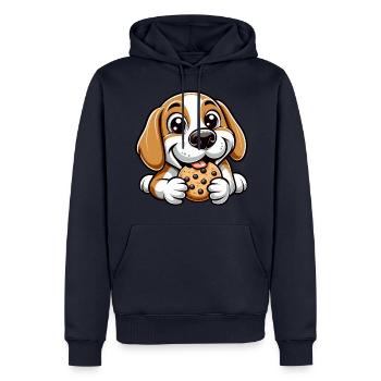 Beagle Hund Cookie Nachtisch Süßigkeiten - Männer Premium Bio Hoodie - Navy - Vorne - Nico (187cm)